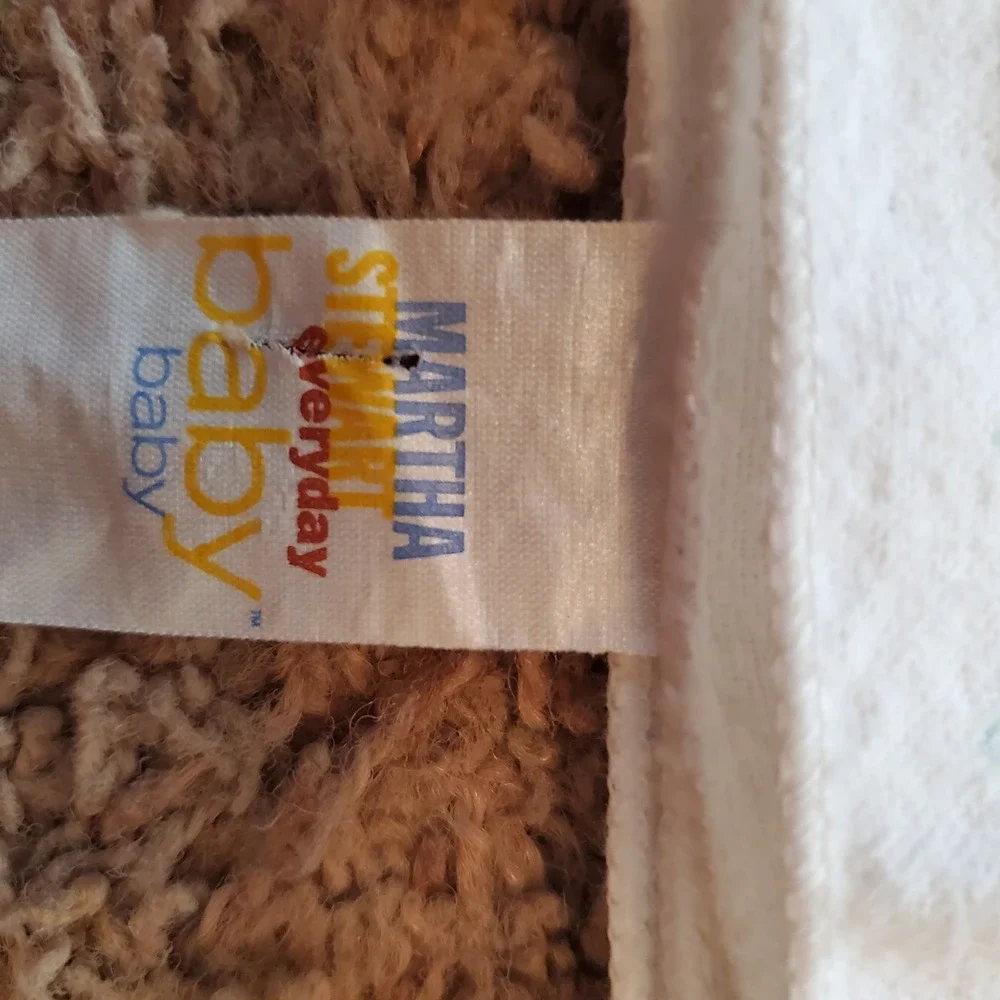 Martha Stewart Baby Blanket White Nursery owls Stars‎ recieving vintage